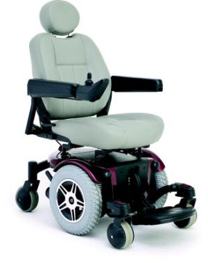 Electric Wheel Chairs on Handicap Ramp Motorized Mobility Scooters Electric Power Wheelchairs